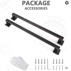 Towel Bar for Bathroom, 24" Hand Towel Holder Rod with Metal, Black Towel Racks